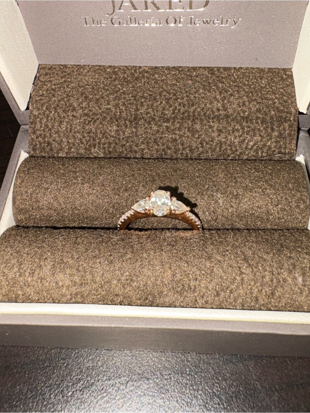 Jared Three-Stone Ring in Gold